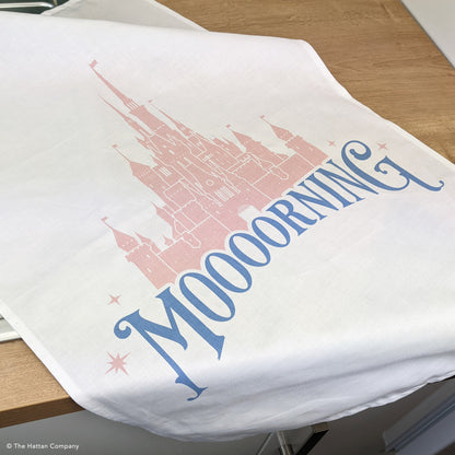 Moooorning Tea Towel